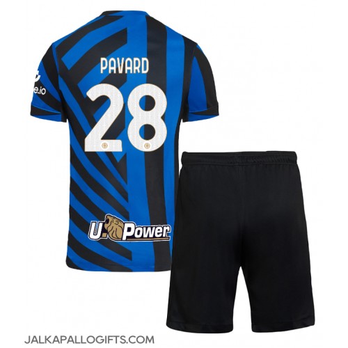 Inter Milan Benjamin Pavard #28 Koti Peliasu Lasten 2024-25 Lyhythihainen (+ Lyhyet housut)